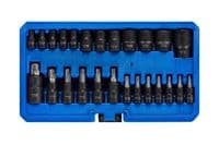 Blue Spot Tools 01587 Torx Bit & E Socket Set 25 Piece