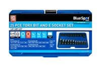 Blue Spot Tools 01587 Torx Bit & E Socket Set 25 Piece