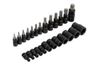 Blue Spot Tools 01587 Torx Bit & E Socket Set 25 Piece