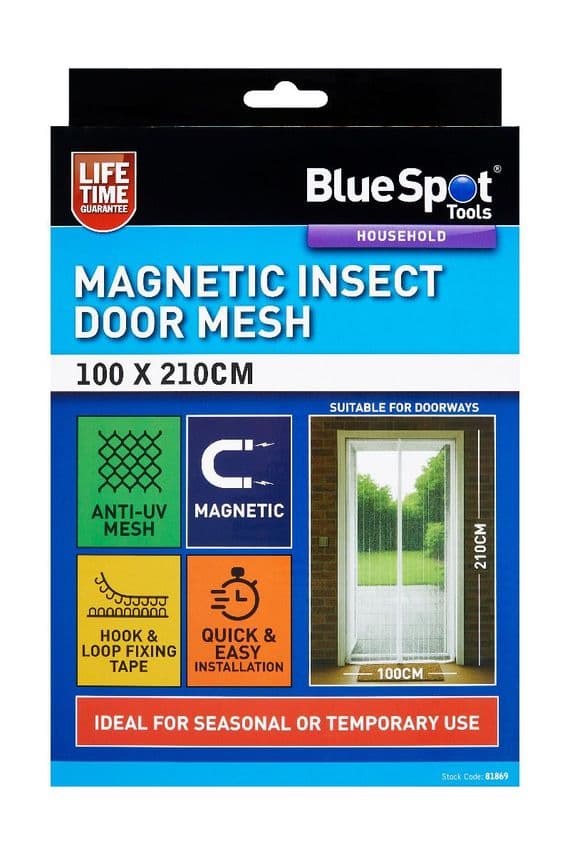 Blue Spot Tools 100 x 210cm Magnetic Insect Door Mesh