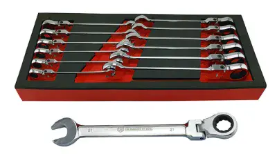 Britool Hallmark BHFRWSET13 13 Piece Flexi-Ring Ratchet Spanner Set 8mm-21mm