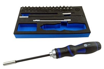 Britool Hallmark BRSDSET1 35 Piece Ratchet Screwdriver Set