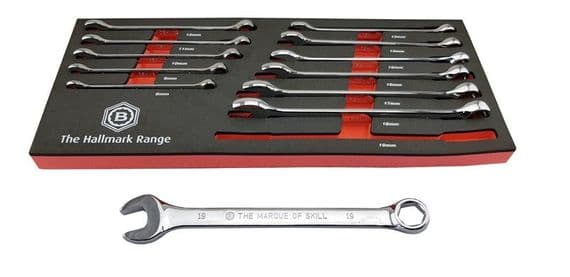 Britool Hallmark CEHMSET12TC 12 Piece Combination Spanner Set with 6 ...