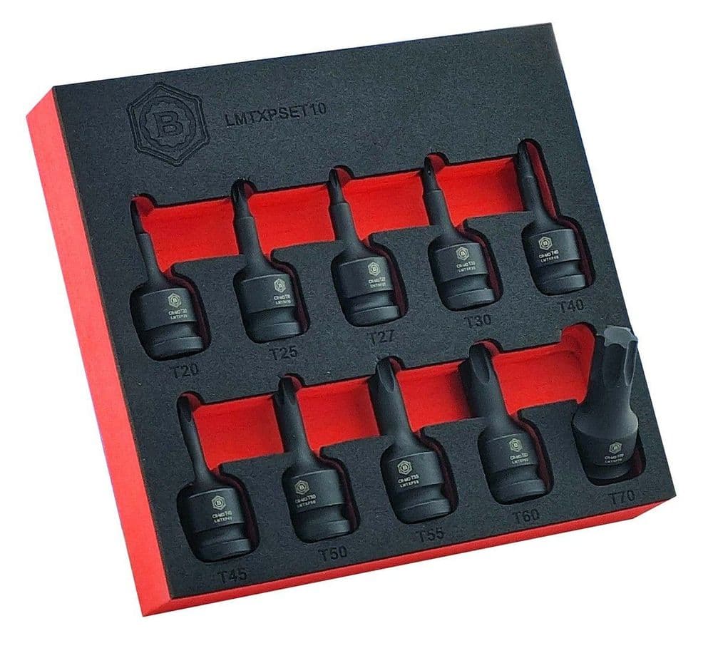 Britool Driver Set Britool Hallmark LMTXPSET10 10 Piece 1/2