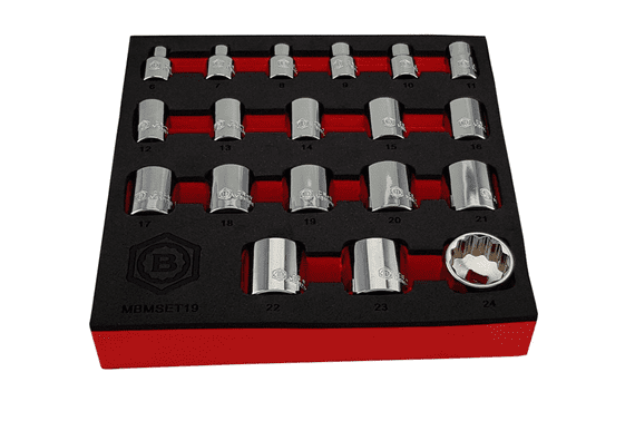 Britool Driver Set Britool Hallmark MBMSET19 19 Piece 3/8
