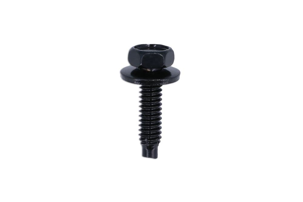 Connect 30058 Black Hex-Head Body Screw with Washer for Chrysler 5pc