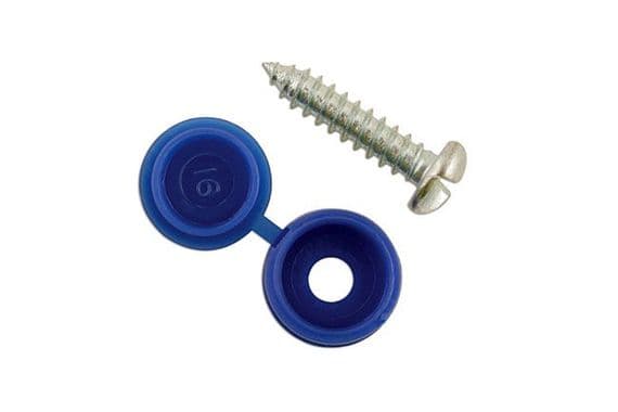 Connect 30336 Number Plate Security Screw-Blue Pack 100
