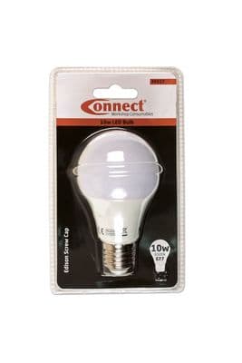 Connect 30527 10W LED Bulb 6500K E27 ES Fitting Cold White Pk of 1