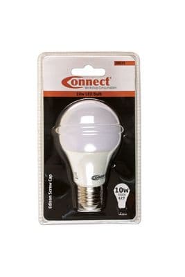 Connect 30626 10W LED Bulb 3000K E27 ES Fitting Warm White Pk of 1