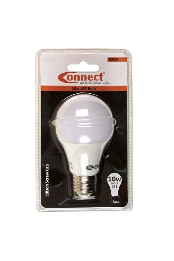 Connect 30626 10W LED Bulb 3000K E27 ES Fitting Warm White Pk of 1