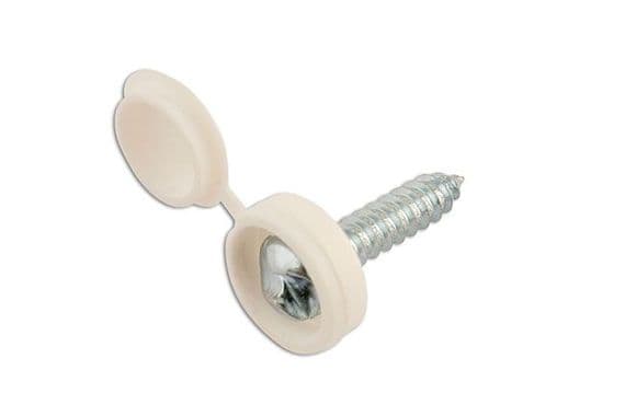 Connect 30633 Number Plate Security Screw-White Pack 100