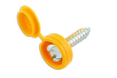 Connect 30634 Number Plate Security Screw-Yellow Pack 100
