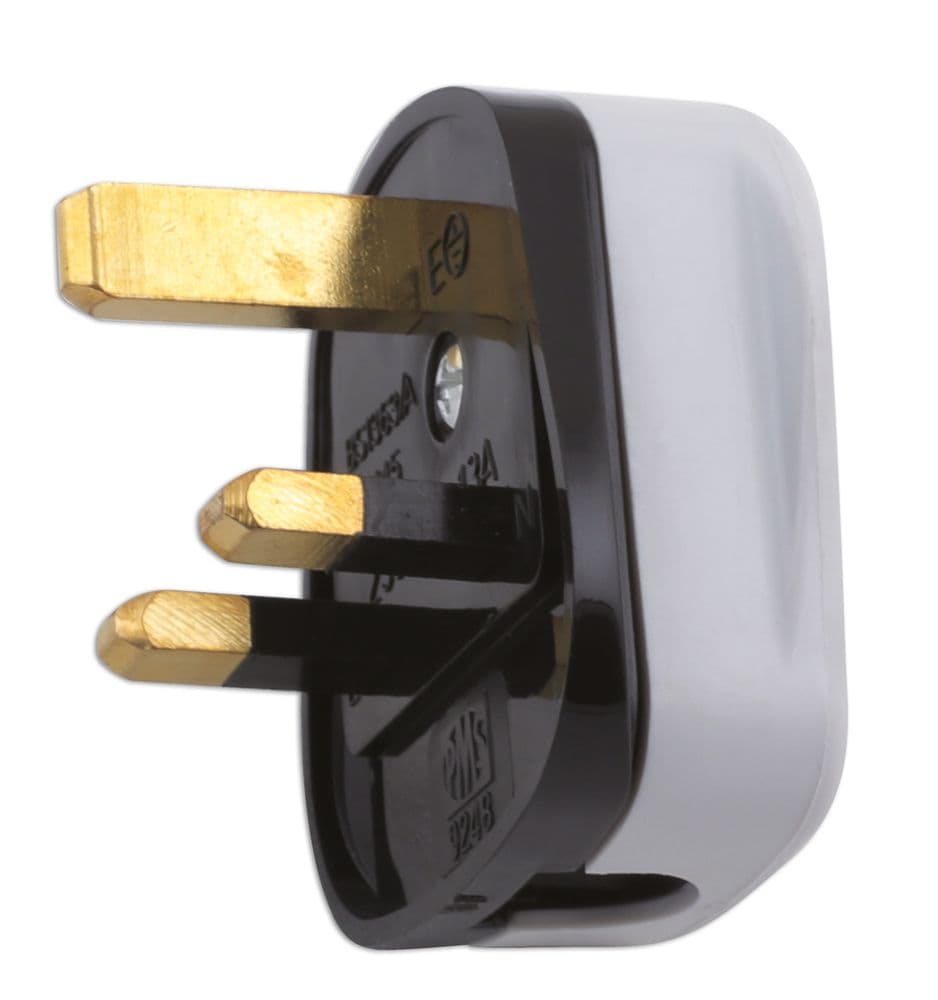 Connect 30676 High Impact White Plug Tops 13-Amp Pack 10