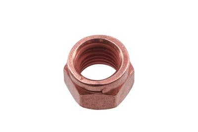 Connect 30738 Copper Flashed Nut Slotted Lock M10 x 1.5 x 14mm Hex 5pc