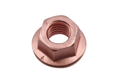 Connect 30740 Copper Flashed Nut Flanged & Self Locking M10 x 1.5 x 15mm Hex 5pc