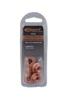 Connect 30740 Copper Flashed Nut Flanged & Self Locking M10 x 1.5 x 15mm Hex 5pc