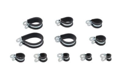 Connect 31435 Assorted Rubber Lined P Clips 60pc