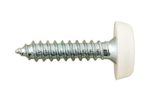 Connect 31546 Number Plate Screw White No 10 x 1 Pk 100