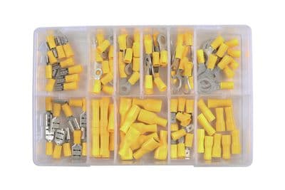 Connect 31852 Assorted Yellow Terminals Box Qty 110