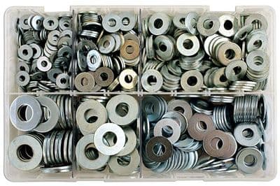Connect 31865 530 Piece Assorted Table 4 Flat Washers Box