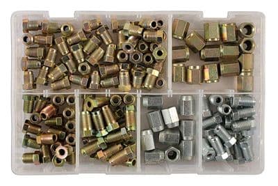 Connect 31881 135 Piece Assorted Popular Brake Nut Fittings Box