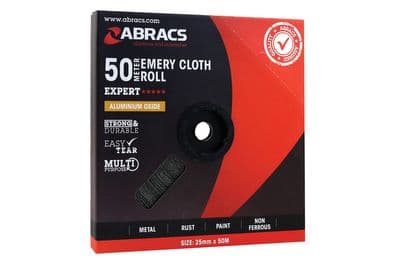 Connect 32146 Abracs Emery Roll 25mm x 50m x P120 - Box 1