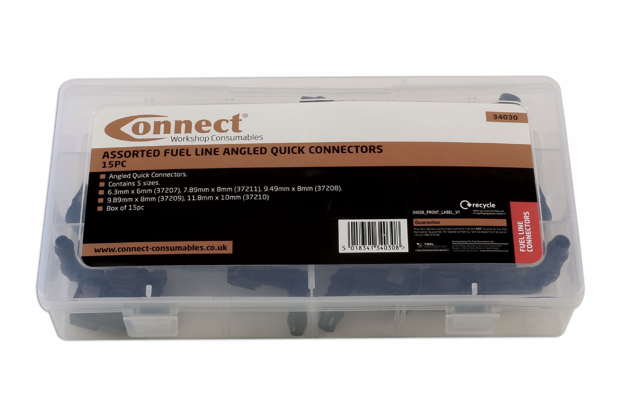Connect 34030 15 Piece Assorted Fuel Line Angled Quick Connectors