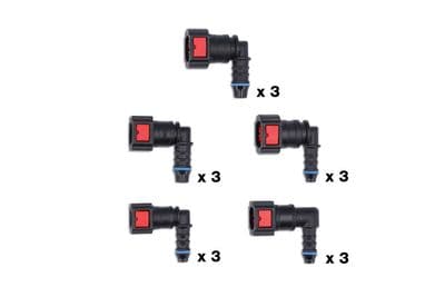 Connect 34228 Assorted AdBlue® Angled Quick Connectors 15pc