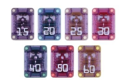 Connect 34292 Assorted Slotted M-Case Fuses 7pc Cartridge Style