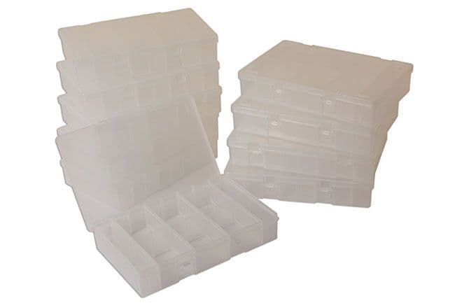 Connect 35019 Empty Assorted Boxes c/w 8 Dividers Pk 10