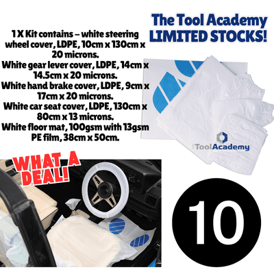 Connect 35363X10 5 in 1 Disposable Interior Car Care Kit Set Of 10