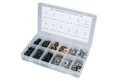 Connect 35995 Assorted Metal Trim Nuts & U Nuts - 245 Pieces
