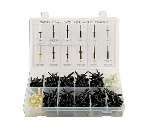 Connect 36038 235 Piece Assorted Box Plastic Rivets