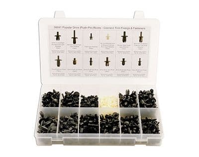 Connect 36041 350 Piece Assorted Popular Drive (Push-Pin) Rivets