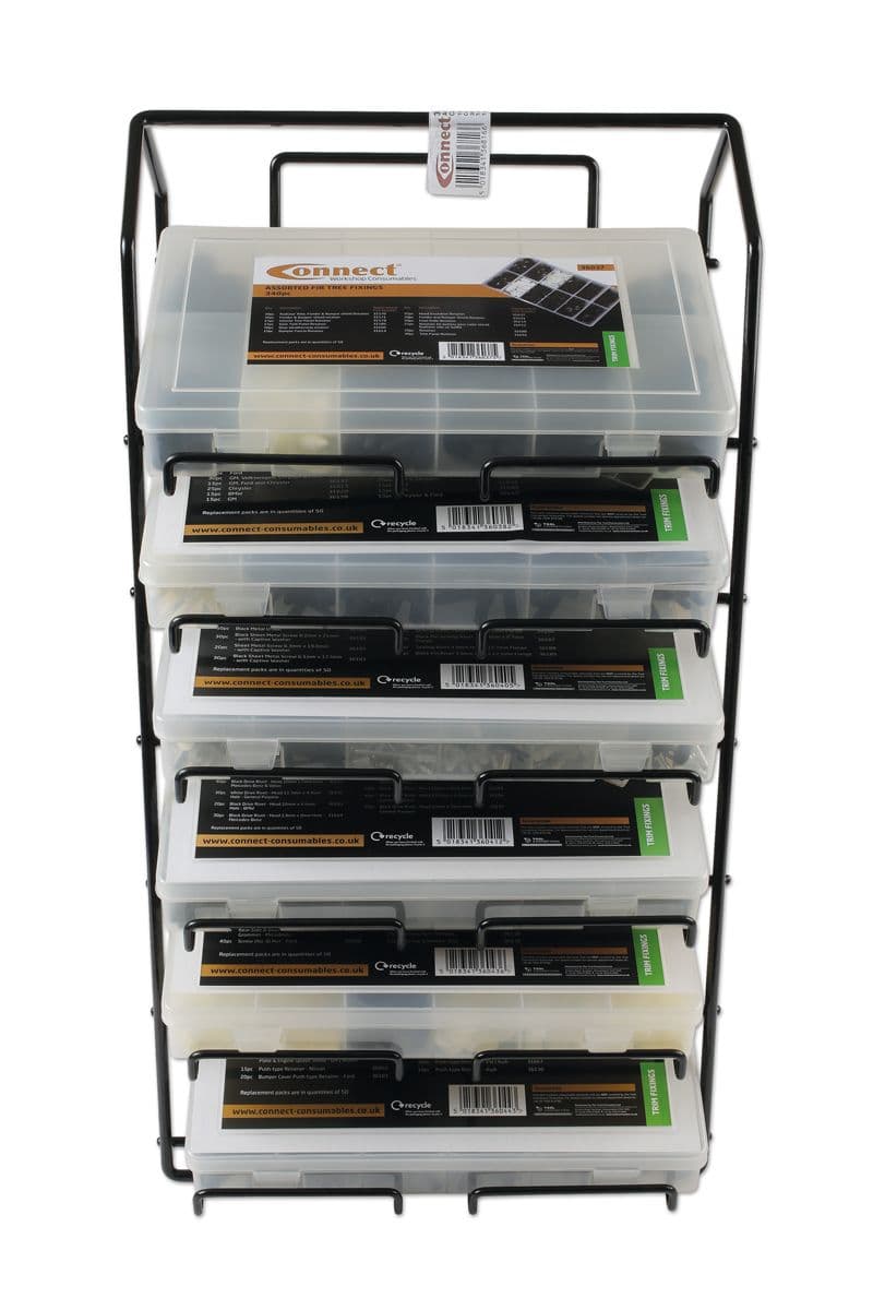 Connect 36816 Assorted Box Rack Complete with Trim Clips