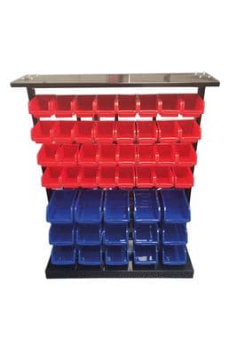 Connect 36998 47 Storage Bin System C/W Bins and Metal Rack