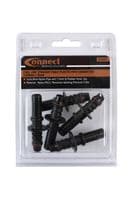 Connect 37203 Straight Male Plastic Pipe Connector 9.89mm x 8mm Pk 5