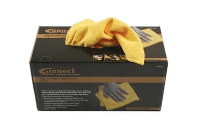 Connect 37310 Micro Fibre Yellow Cloths in Dispenser box