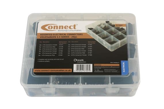 Connect 37397 28 Piece Assorted VW Electrical Connectors 3.5 Series