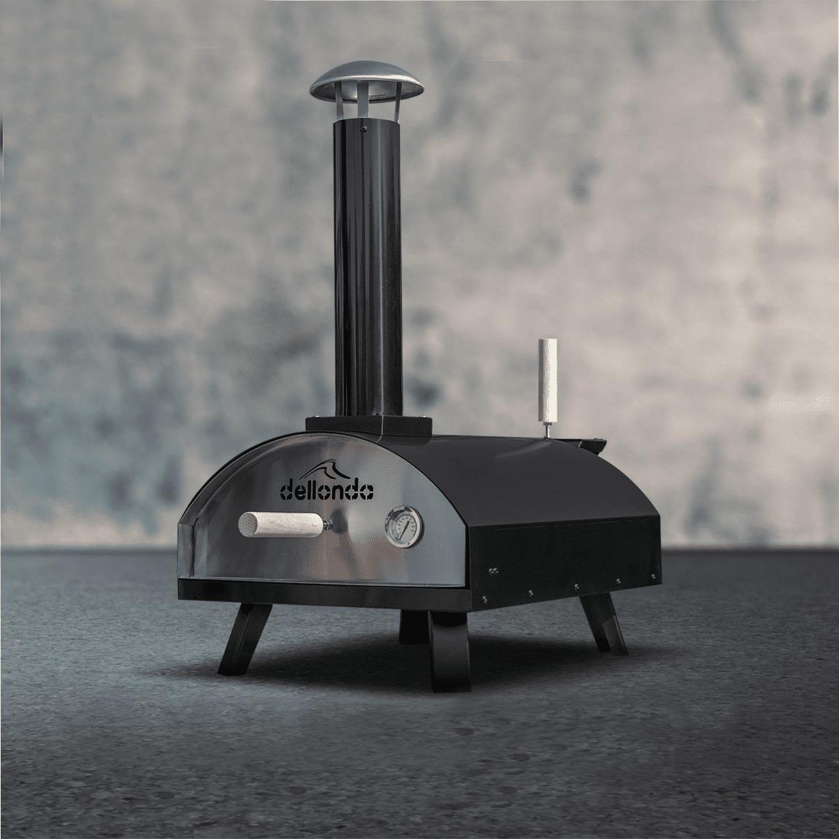 Dellonda DG10 Portable WoodFired 14" Pizza & Smoking Oven Black