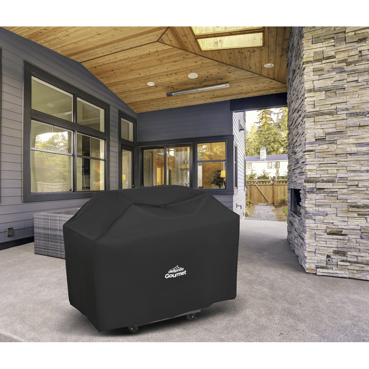 Dellonda Black PVC Cover For BBQs, Water-Resistant For Outdoor Use 1150 X 920mm Dg18~5054511798944 01c Mp