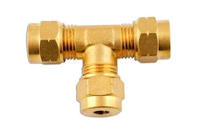 EOL Connect 31122 Brass Coupling Tee Piece 8.0mm Pk 5