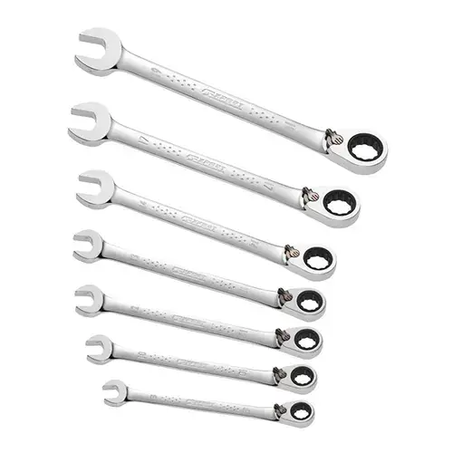 Expert By Facom E111107 7 Piece Combination Ratchet Wrench Set 8-19mm