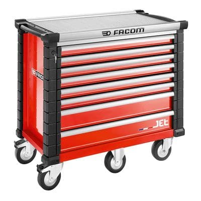 Facom JET.8M5A Jet Roller Cabinet With 8 Drawers Red