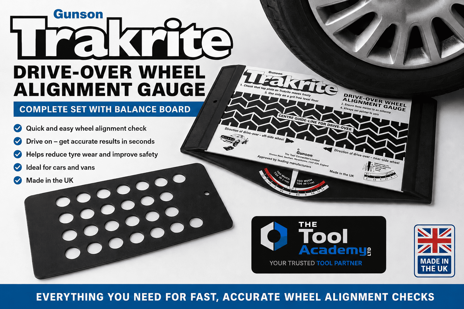 Gunson Trakrite Steering Wheel Alignment Tracking Gauge Tool With