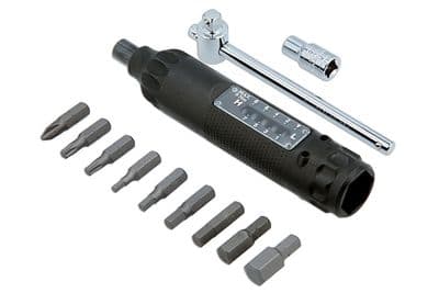 Kamasa 56094 Torque Screwdriver Set Bicycles PH Hex Star Bits In Storage Case