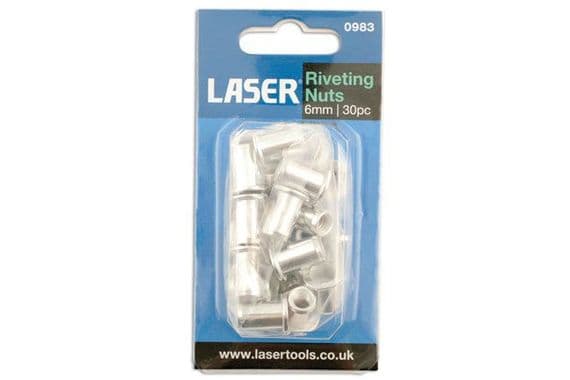 Laser 0983 Riveting Nuts - 6mm | 30 piece