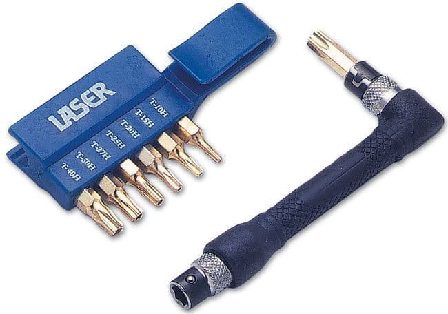 Laser 1312 7 Piece Star Bit Set With Right Angled Bit Driver