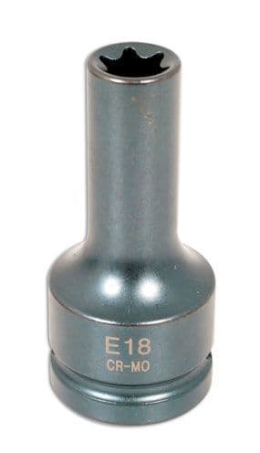 Laser Zylinderkopfstecknuss E18 – 3/4" Antrieb, Für LKW & Schwere Anwendungen