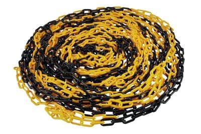 Laser 61238 Plastic 6mm Chain 25m (Black/Yellow)